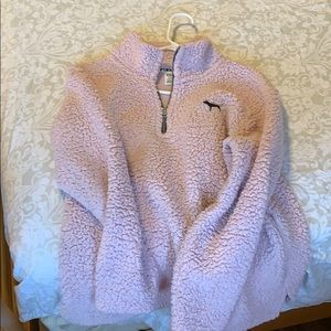 VICTORIAS SECRET FLEECE BABY PINK SHERPA
